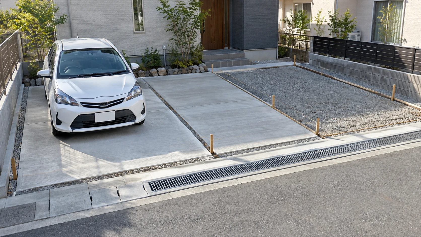 戸建て駐車場(土間コンクリート)の費用相場の目安(1台・2台・3台)