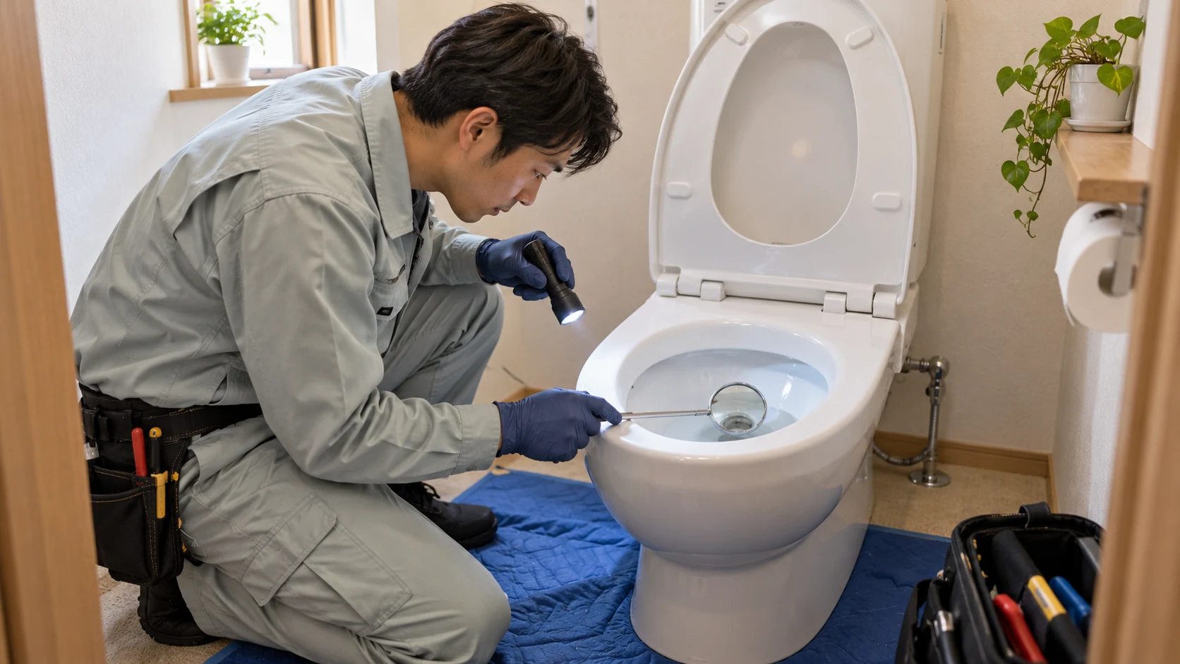詰まりの原因と位置によって必要な作業が変わります