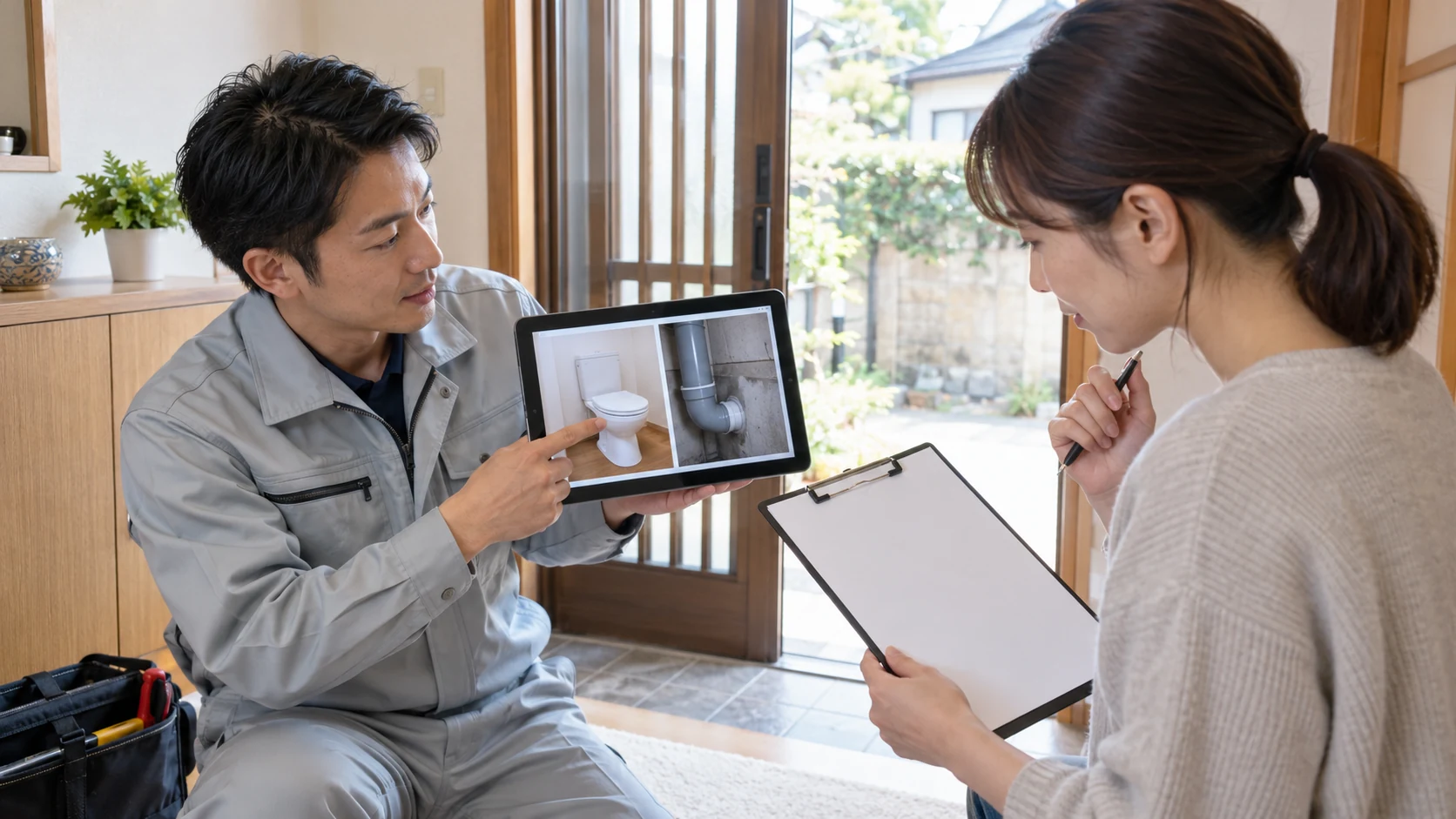 高額請求を避けるため、作業前に内容と総額を確認します