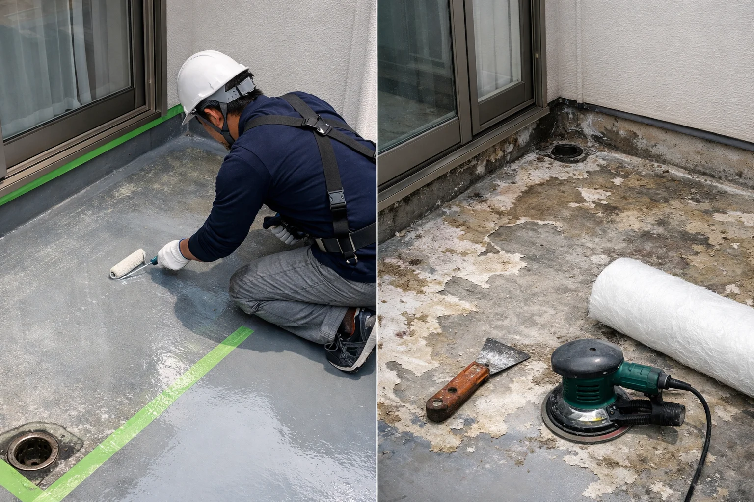 ベランダ防水の費用相場の捉え方（トップコート更新と再防水の違い）