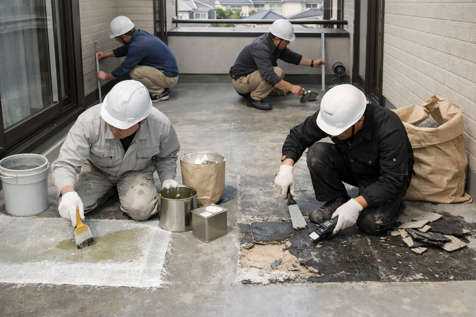 防水層を再施工する場合の費用目安（かぶせ工法／撤去再防水）